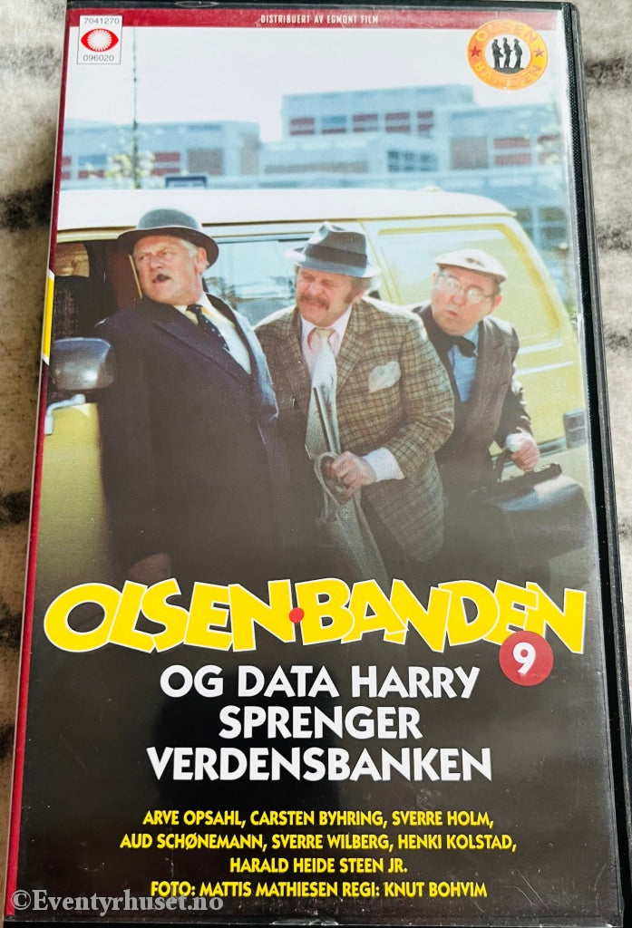 Olsenbanden 9. Og Data Harry Sprenger Verdensbanken. 1978. Vhs. Vhs