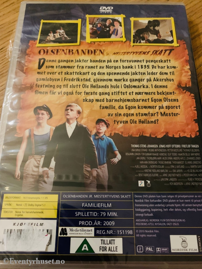 Olsenbanden Jr. 2009. Mestertyvens Skatt. Dvd. Ny I Plast! Dvd
