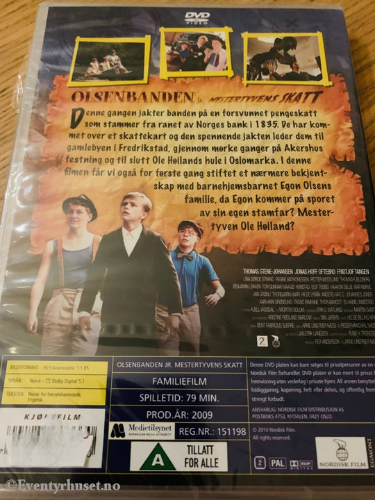Olsenbanden Jr. 2009. Mestertyvens Skatt. Dvd. Ny I Plast! Dvd