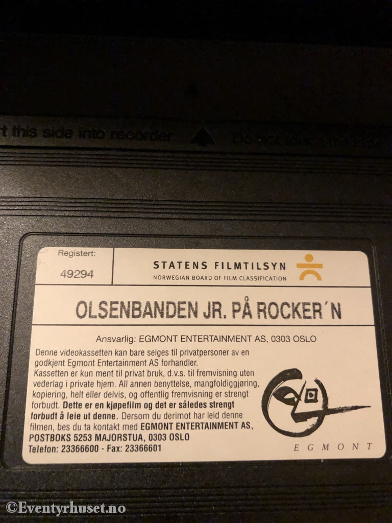 Olsenbanden Jr. På Rockern. 2004. Vhs. Vhs