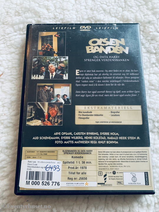 Olsenbanden og Data-Harry sprenger Verdensbanken (1978). DVD leiefilm.