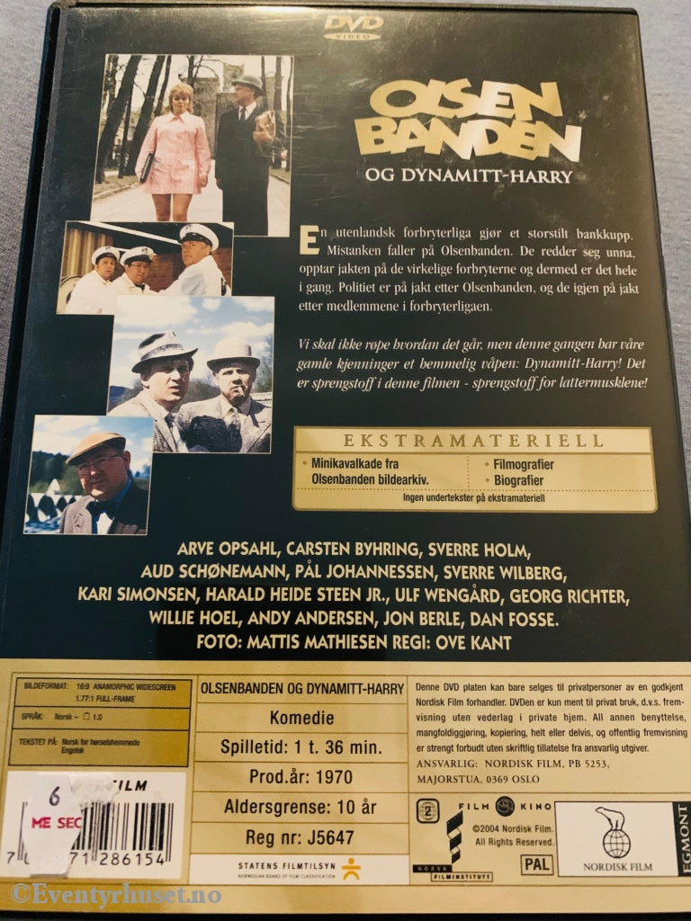 Olsenbanden. Vol. 02. Olsenbanden Og Dynamitt-Harry. 1970. Dvd. Dvd