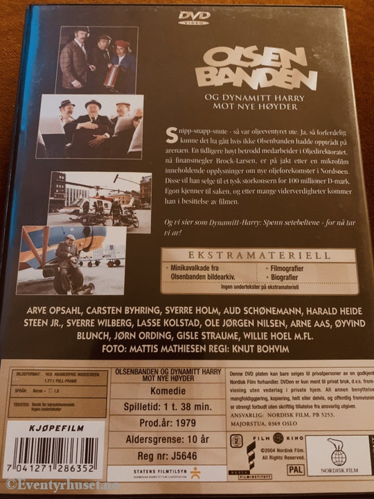 Olsenbanden. Vol. 10. Olsenbanden Og Dynamitt-Harry Mot Nye Høyder. 1979. Dvd. Dvd