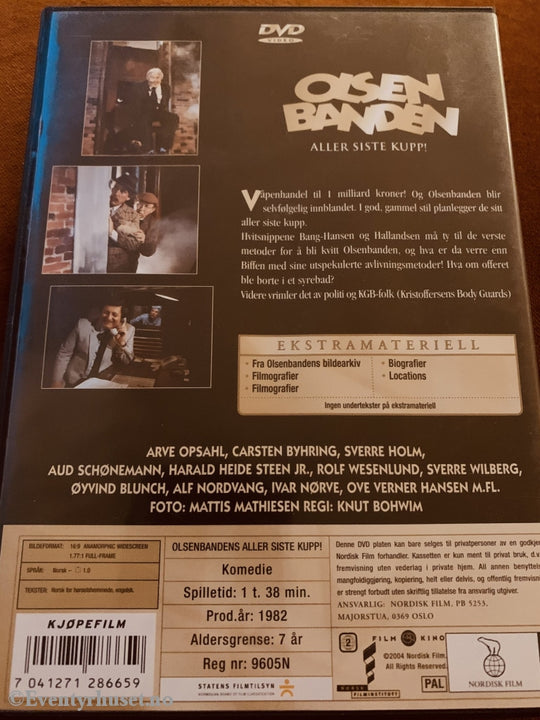 Olsenbanden. Vol. 12. Aller Siste Kupp! 1982. Dvd. Dvd