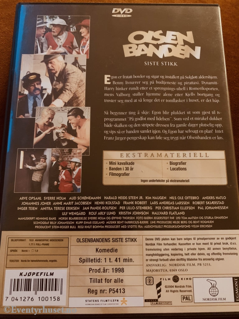 Olsenbanden. Vol. 14. Siste Stikk. 1998. Dvd. Dvd