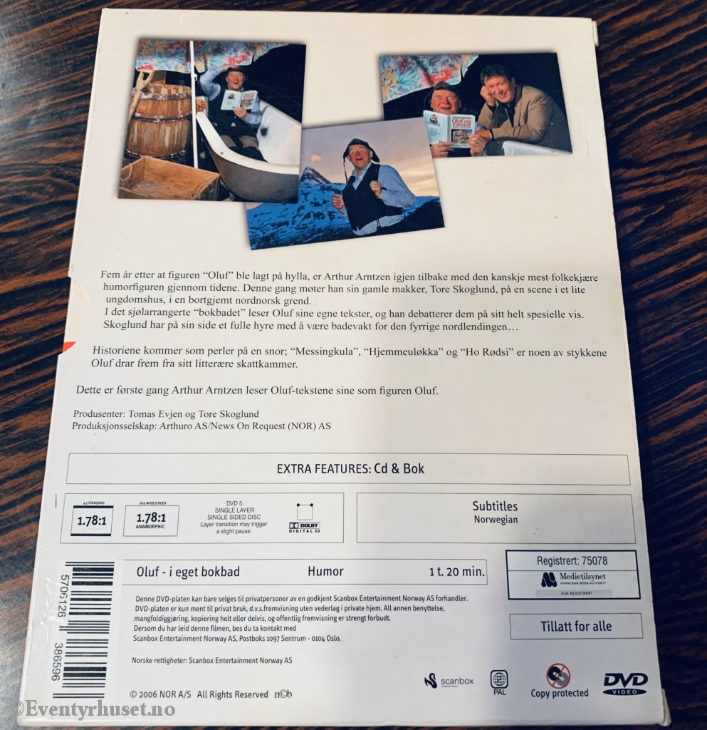 Oluf I Eget Bokbad. Dvd Cd Og Bok.