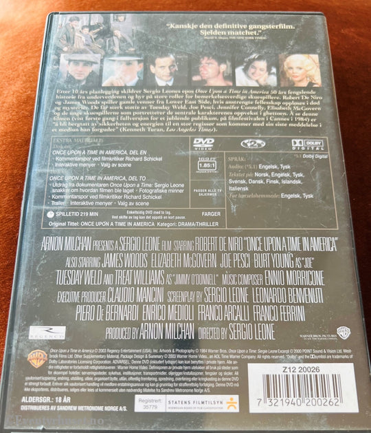 Once Upon A Time In America. Dvd. Dvd