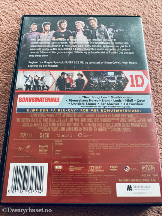 One Direction: This Is Us (2013). DVD.