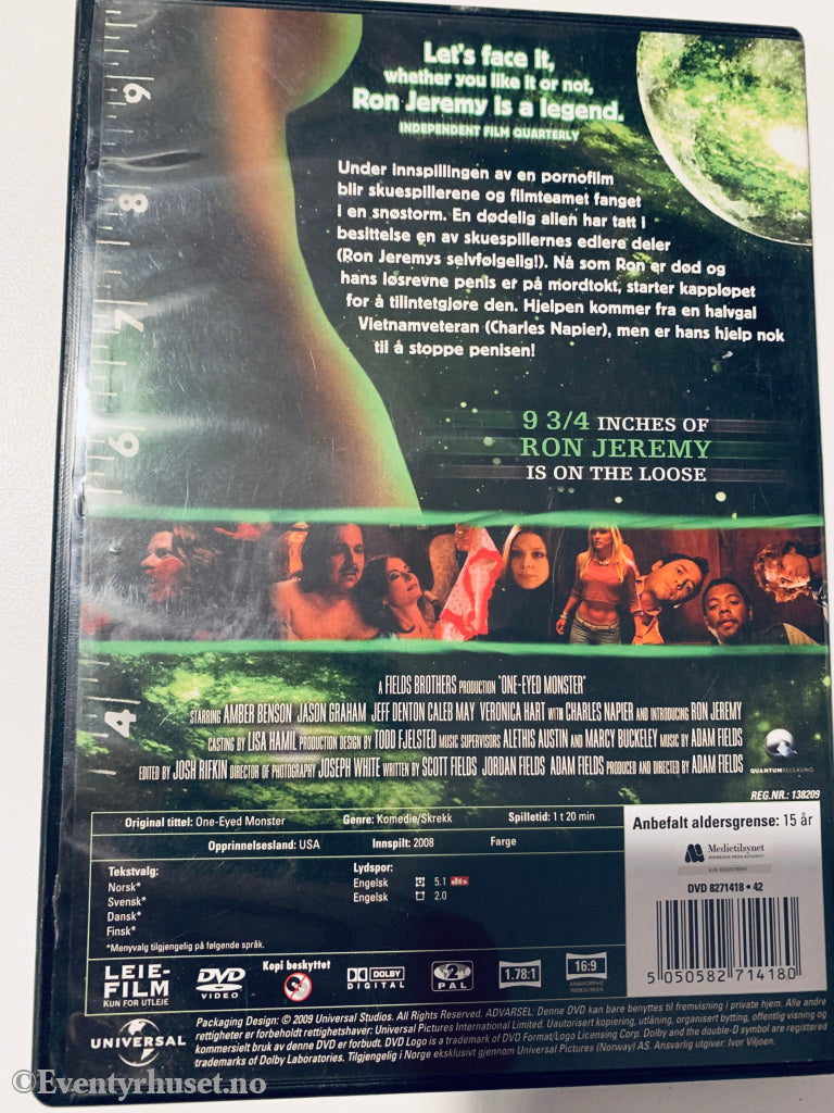 One Eyed Monster. Dvd Leiefilm.
