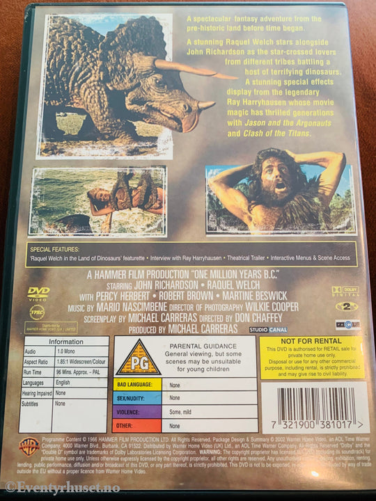 One Million Years B. C. 1966. Dvd. Dvd