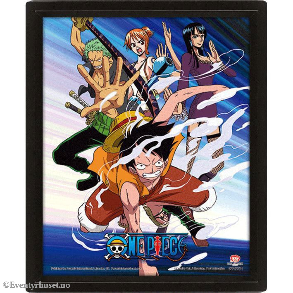 One Piece 3D Lenticular Poster Straw Hat Pirates Assault 26 x 20 cm Home & Gifts