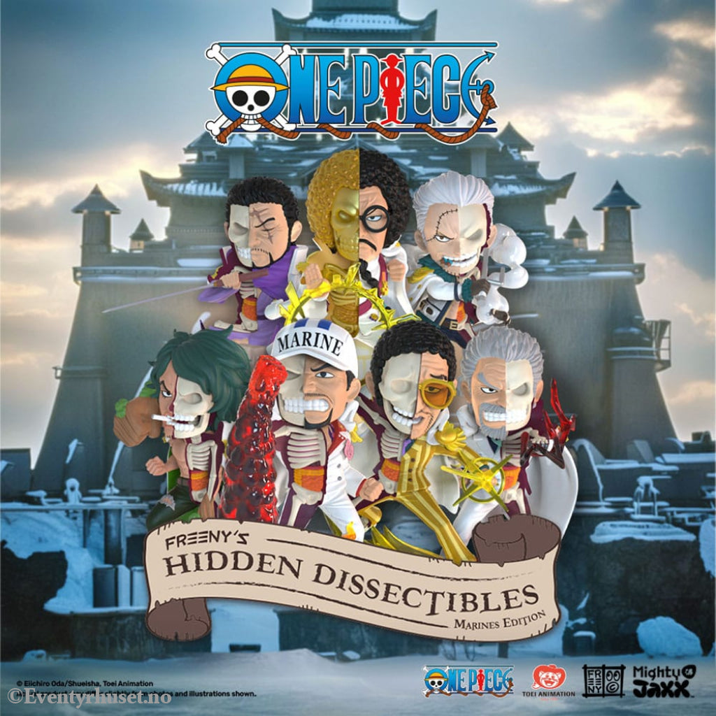 One Piece Freeny’s Hidden Dissectables Marines Edition 4 inch Vinyl Figure Blind Box Display (6) Collectibles