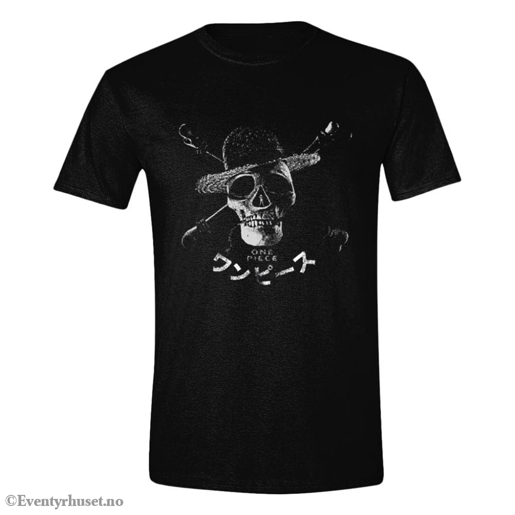 One Piece Live Action T-Shirt Greyscale Skull Size M Fashion & Accessories