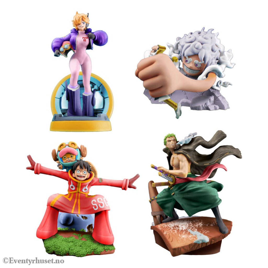 One Piece Petitrama PVC Mini Statue Logbox Re Birth Egghead Set 9 cm Manga & Anime