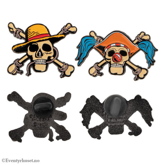 One Piece Pins 2-Pack Luffy & Buggy Fashion & Accessories