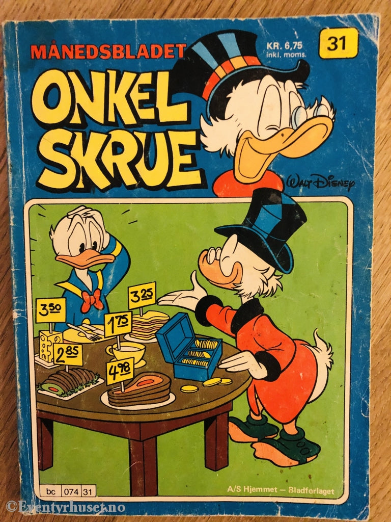 Onkel Skrue Månedsblad. 1979/31. Tegneserieblad