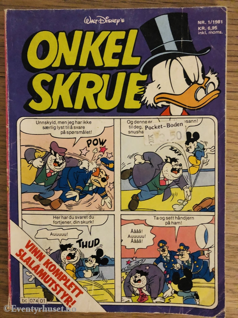 Onkel Skrue Månedsblad. 1981/01. Tegneserieblad