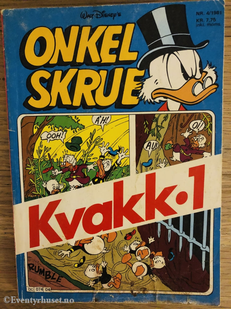 Onkel Skrue Månedsblad. 1981/04. Tegneserieblad