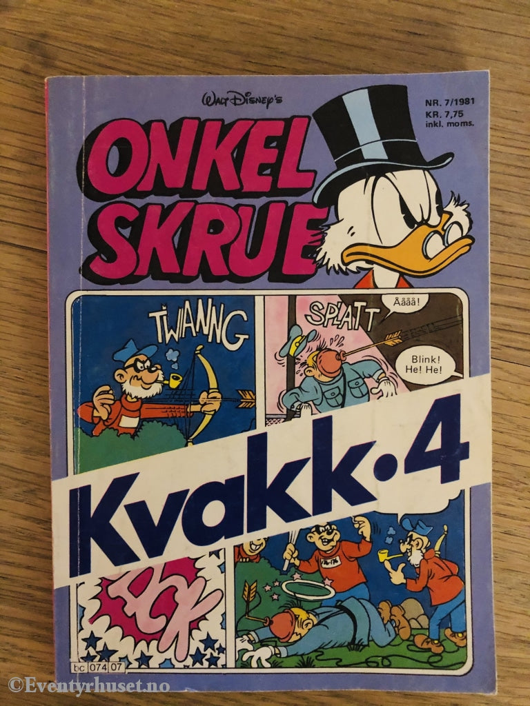 Onkel Skrue Månedsblad. 1981/07. Tegneserieblad