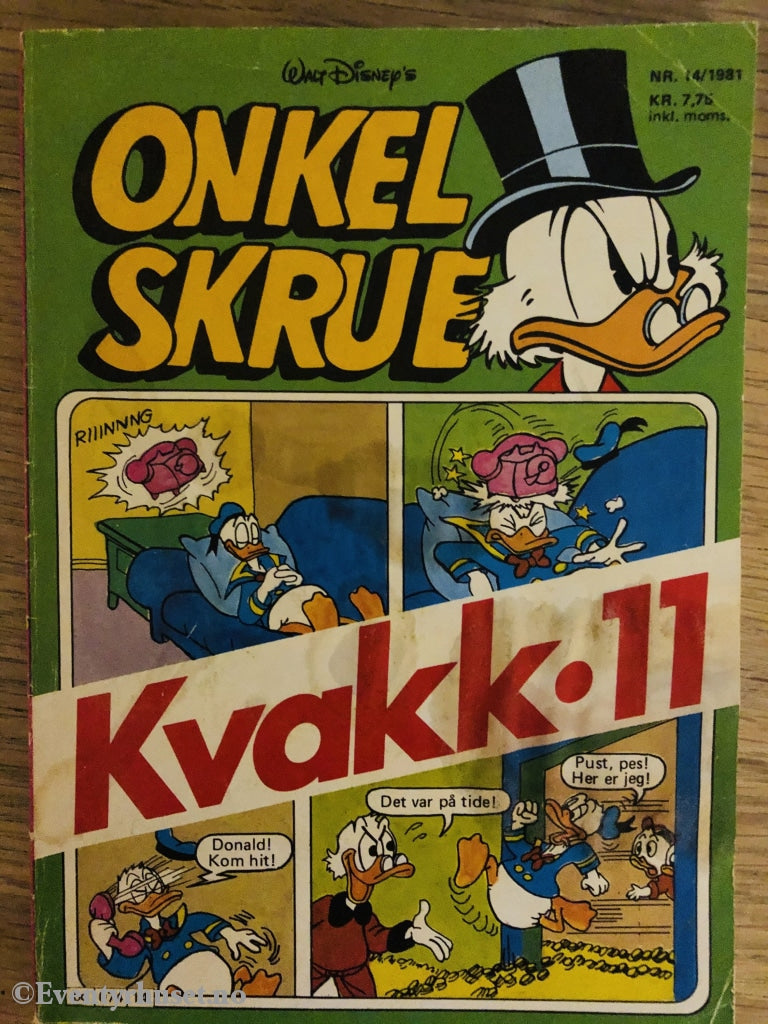 Onkel Skrue Månedsblad. 1981/14. Tegneserieblad