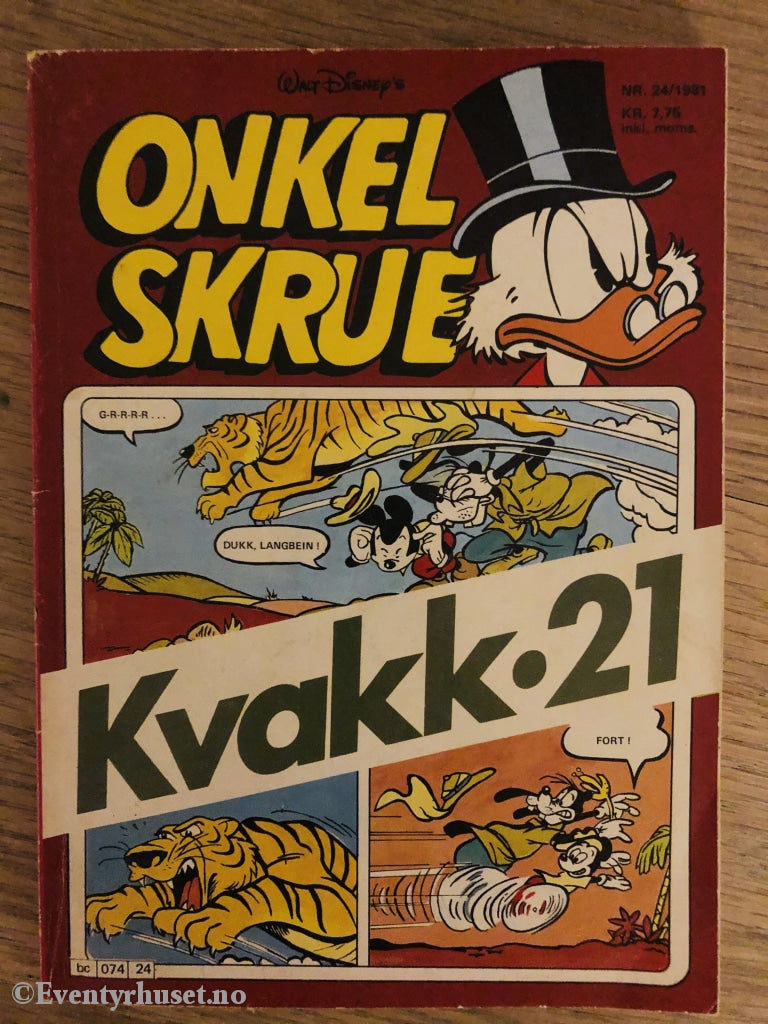 Onkel Skrue Månedsblad. 1981/24. Tegneserieblad