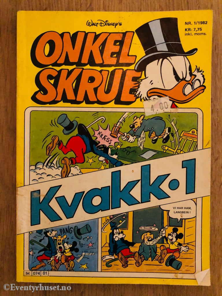 Onkel Skrue Månedsblad. 1982/01. Tegneserieblad