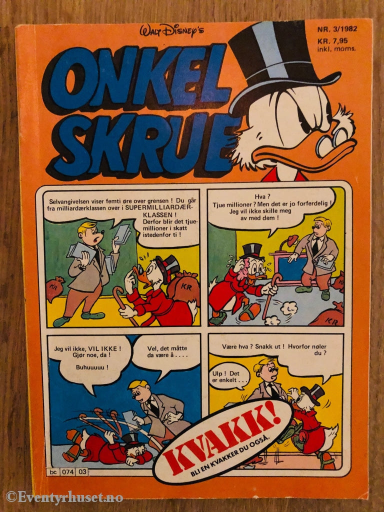 Onkel Skrue Månedsblad. 1982/03. Tegneserieblad