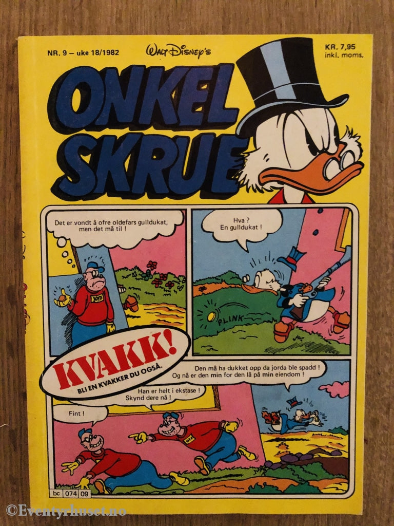 Onkel Skrue Månedsblad. 1982/09. Tegneserieblad