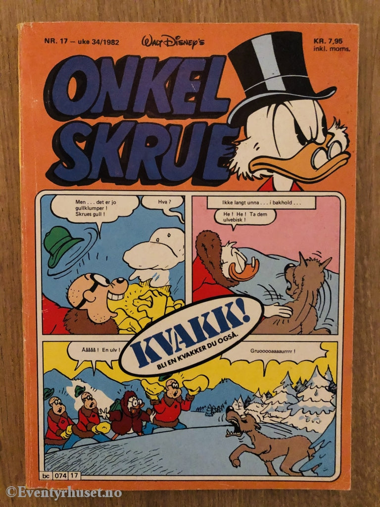 Onkel Skrue Månedsblad. 1982/17. Tegneserieblad