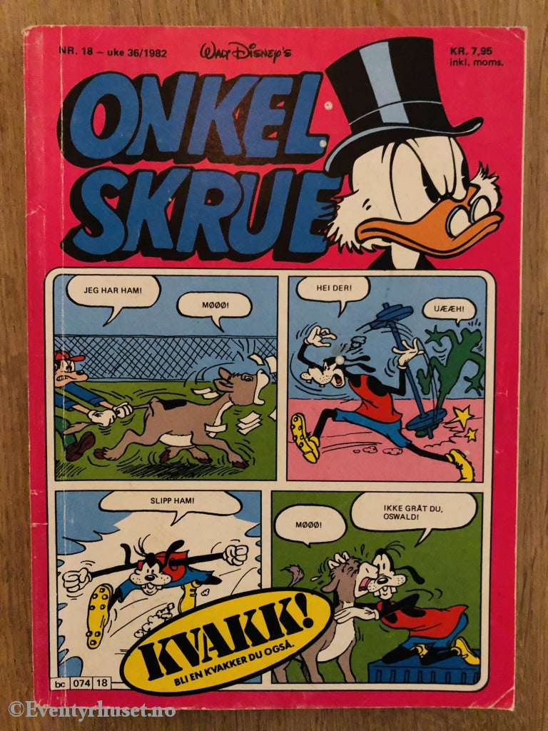 Onkel Skrue Månedsblad. 1982/18. Tegneserieblad