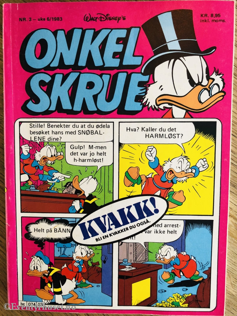 Onkel Skrue Månedsblad. 1983/03. Tegneserieblad