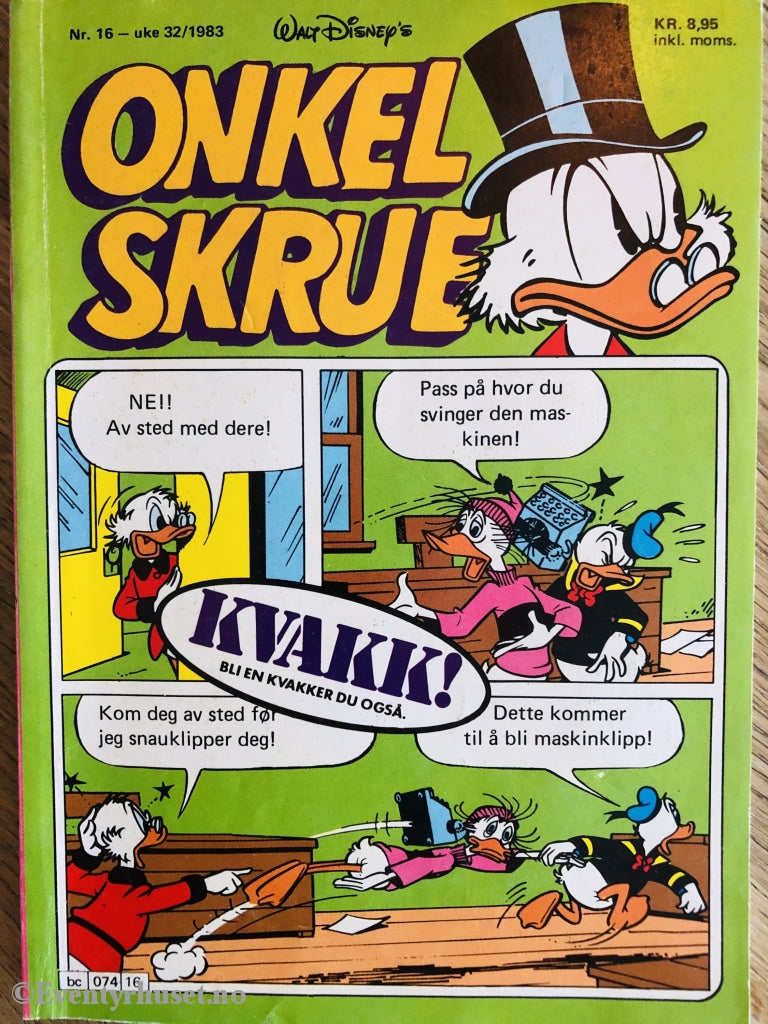 Onkel Skrue Månedsblad. 1983/16. Tegneserieblad