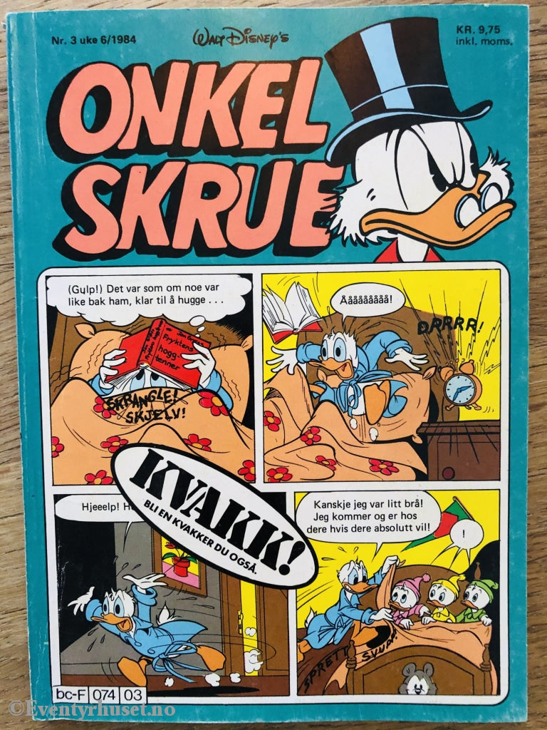Onkel Skrue Månedsblad. 1984/03. Tegneserieblad