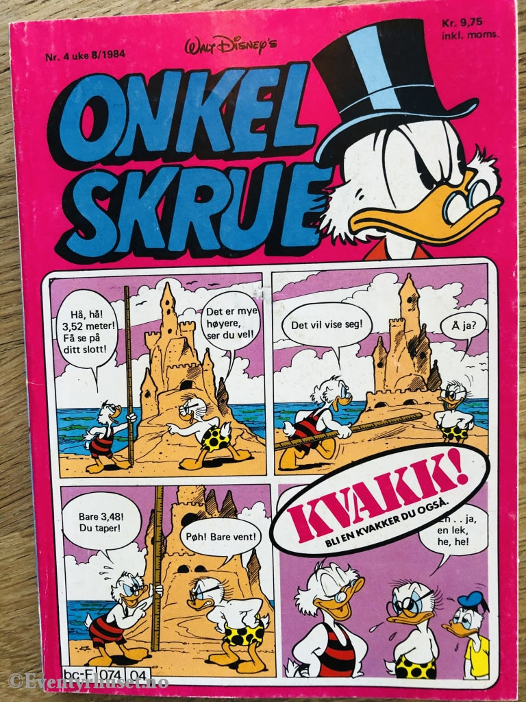 Onkel Skrue Månedsblad. 1984/04. Tegneserieblad
