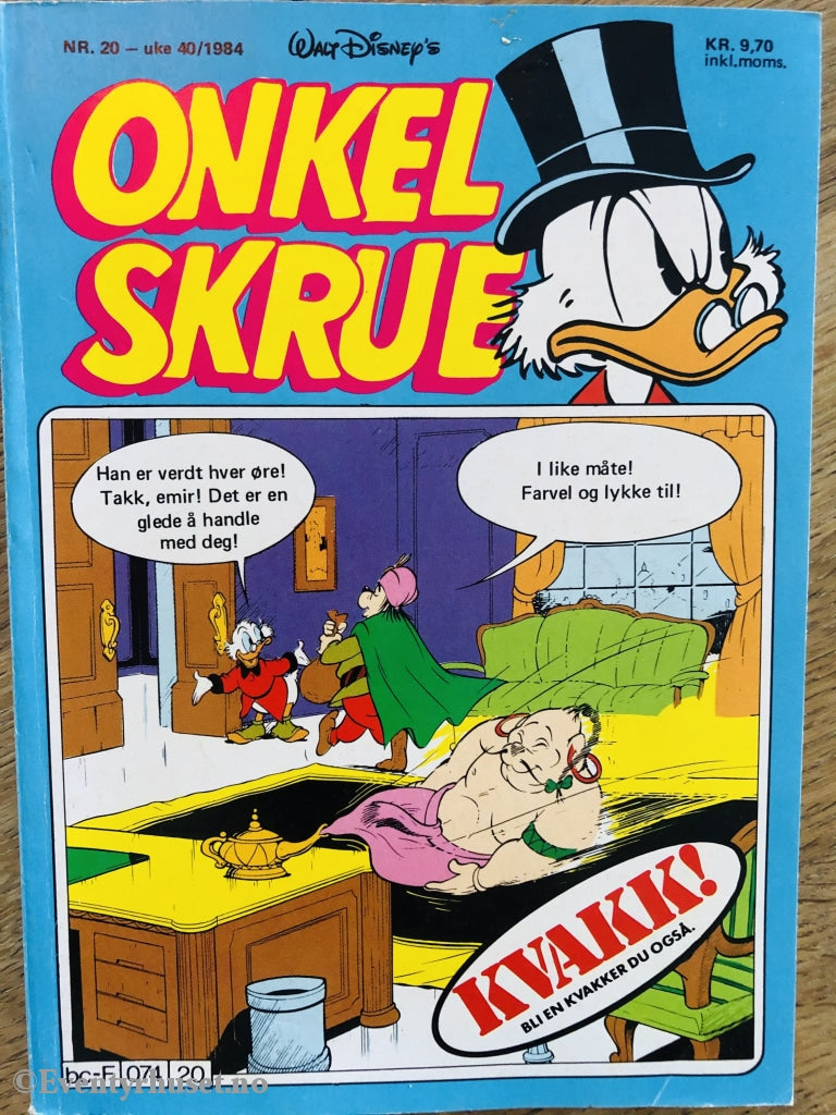 Onkel Skrue Månedsblad. 1984/20. Tegneserieblad