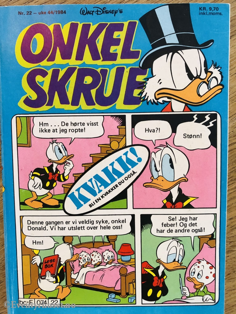 Onkel Skrue Månedsblad. 1984/22. Tegneserieblad