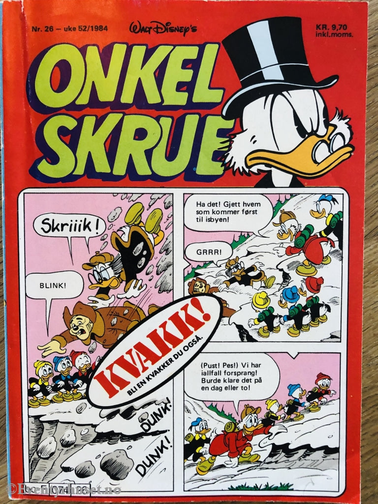 Onkel Skrue Månedsblad. 1984/26. Tegneserieblad