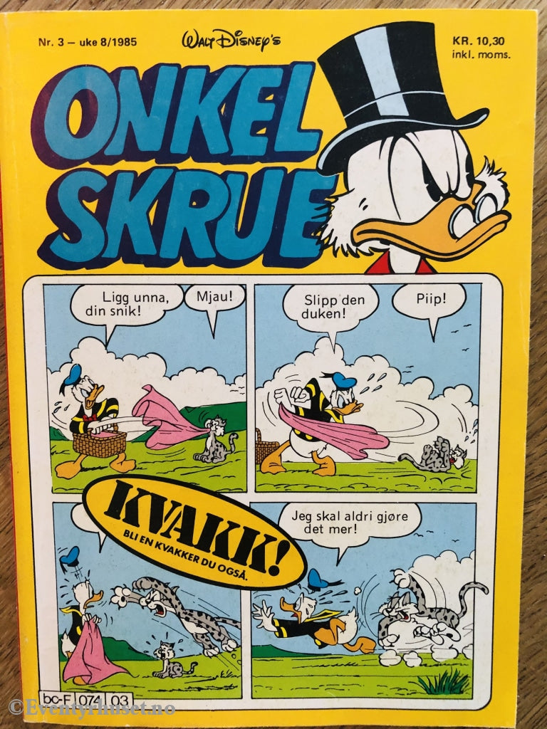 Onkel Skrue Månedsblad. 1985/03. Tegneserieblad