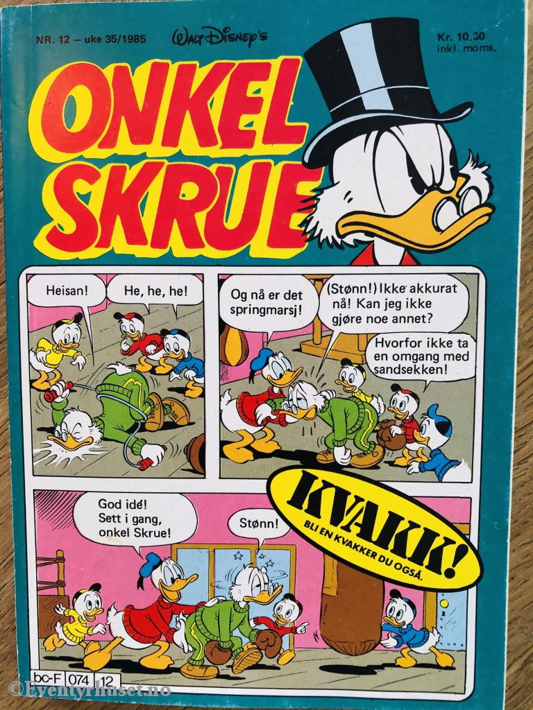 Onkel Skrue Månedsblad. 1985/12. Tegneserieblad