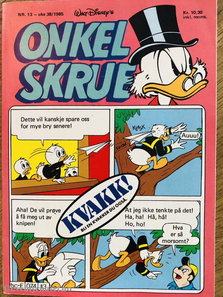Onkel Skrue Månedsblad. 1985/13. Tegneserieblad