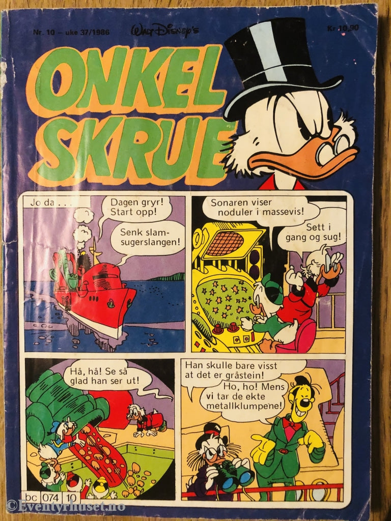 Onkel Skrue Månedsblad. 1986/10. Tegneserieblad