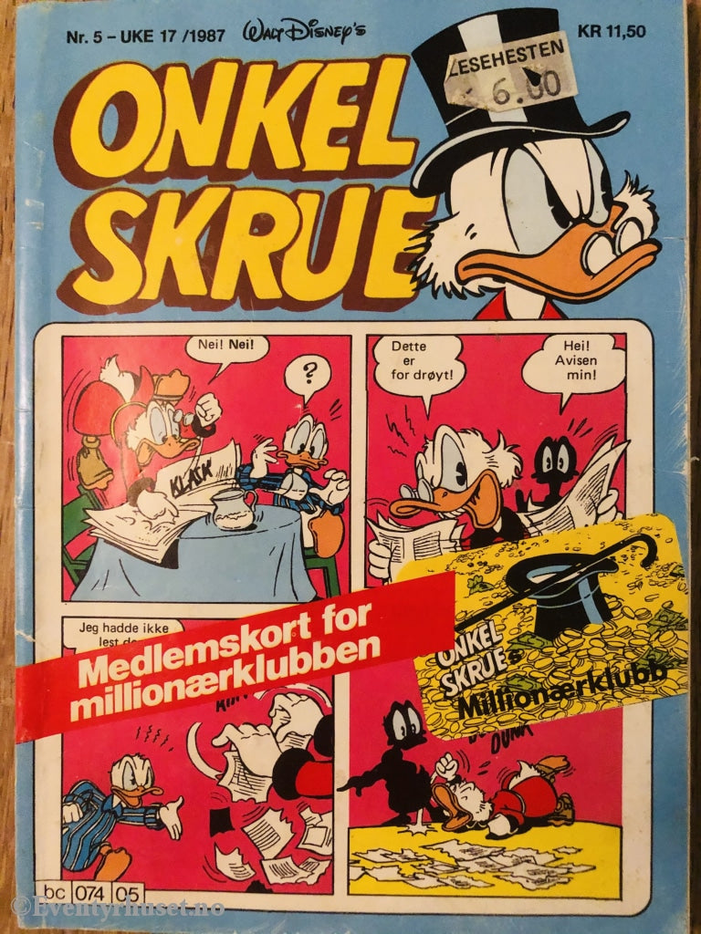 Onkel Skrue Månedsblad. 1987/05. Tegneserieblad