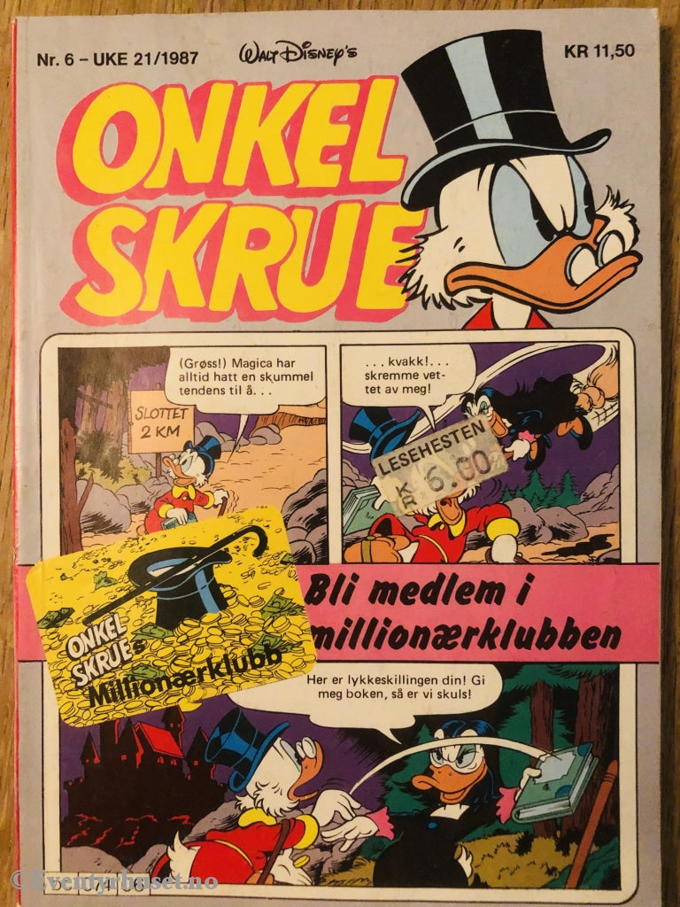 Onkel Skrue Månedsblad. 1987/06. Tegneserieblad