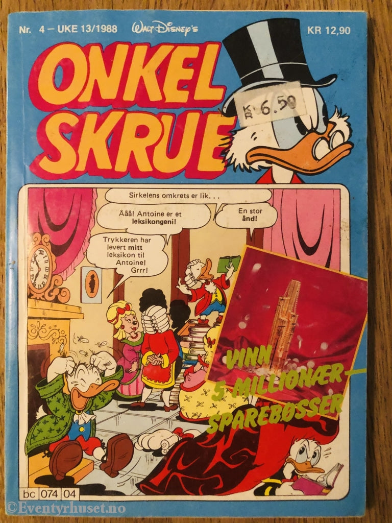 Onkel Skrue Månedsblad. 1988/04. Tegneserieblad