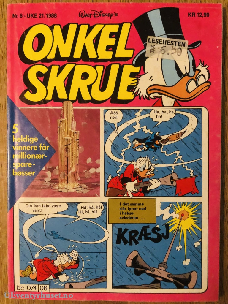 Onkel Skrue Månedsblad. 1988/06. Tegneserieblad