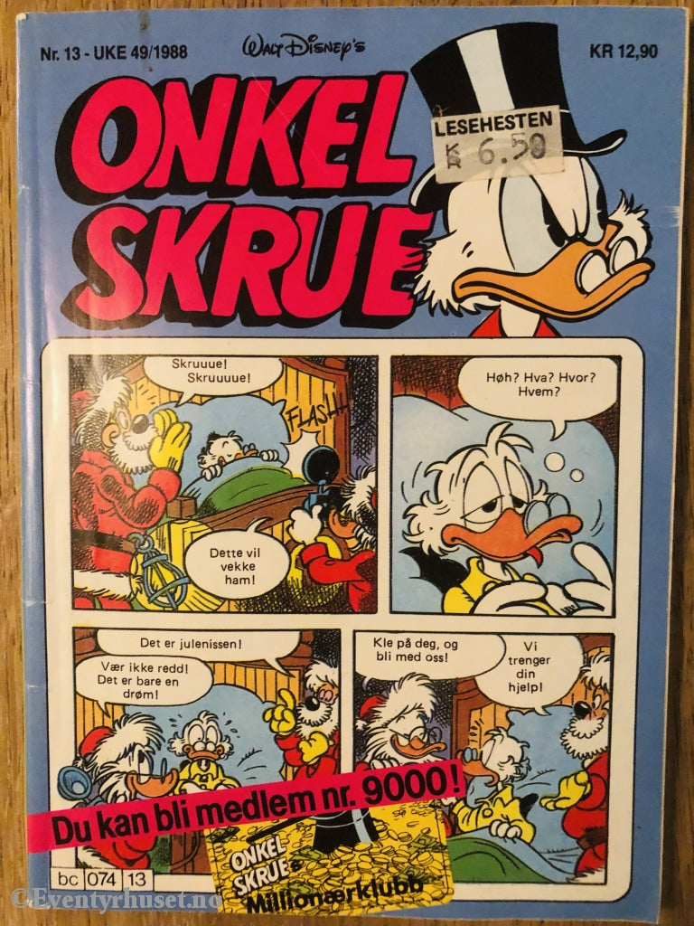 Onkel Skrue Månedsblad. 1988/13. Tegneserieblad