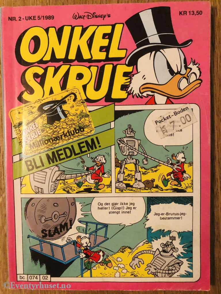 Onkel Skrue Månedsblad. 1989/02. Tegneserieblad