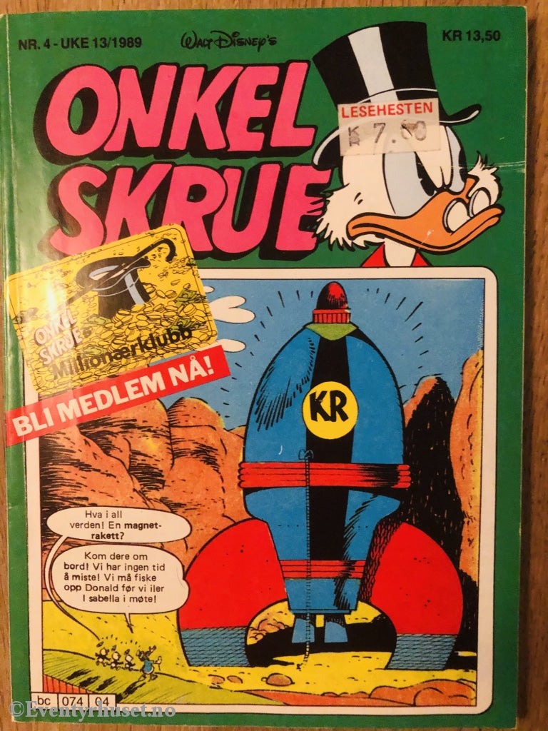 Onkel Skrue Månedsblad. 1989/04. Tegneserieblad