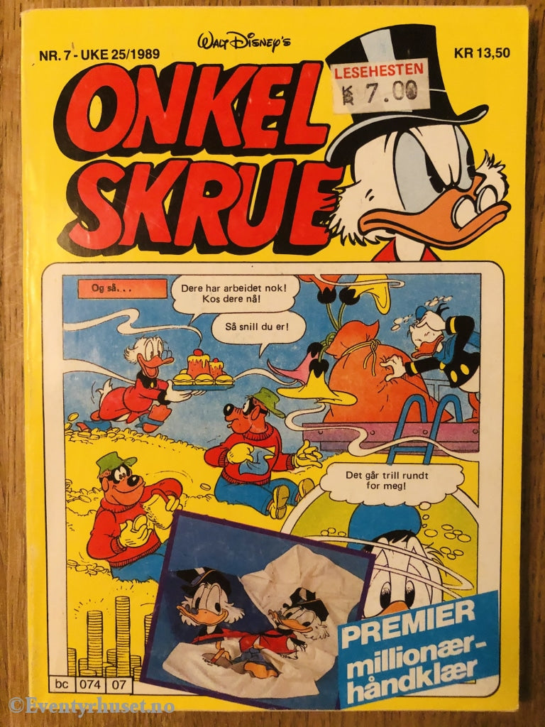 Onkel Skrue Månedsblad. 1989/07. Tegneserieblad