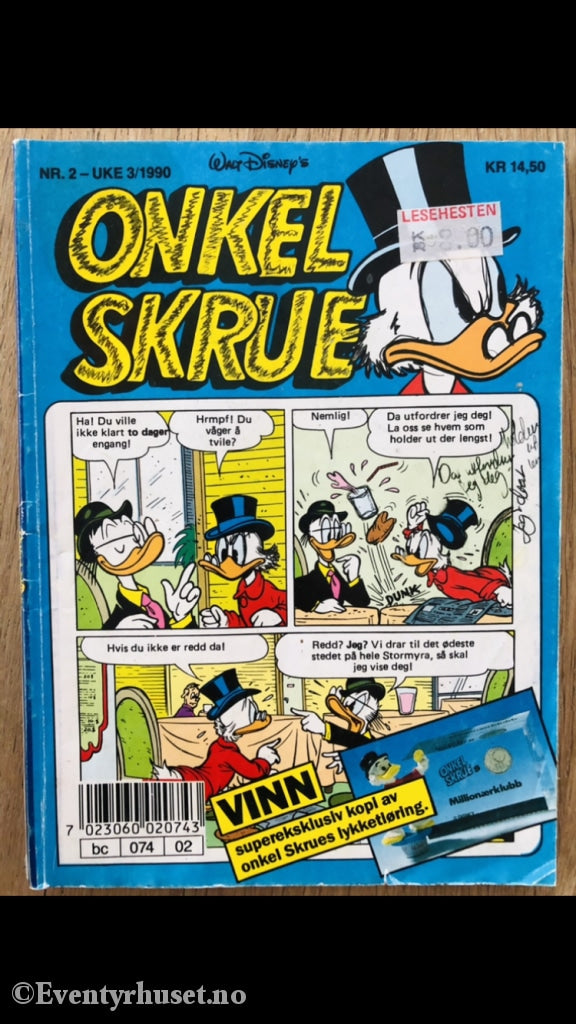 Onkel Skrue Månedsblad. 1990/02. Tegneserieblad